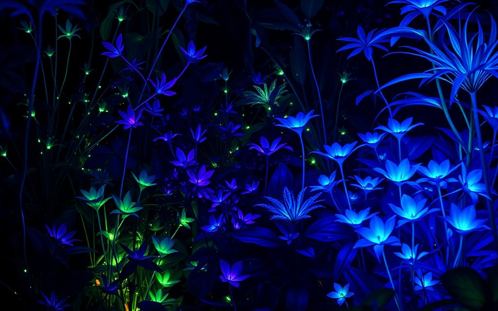 bioluminescent glowing plants