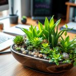 office desk garden